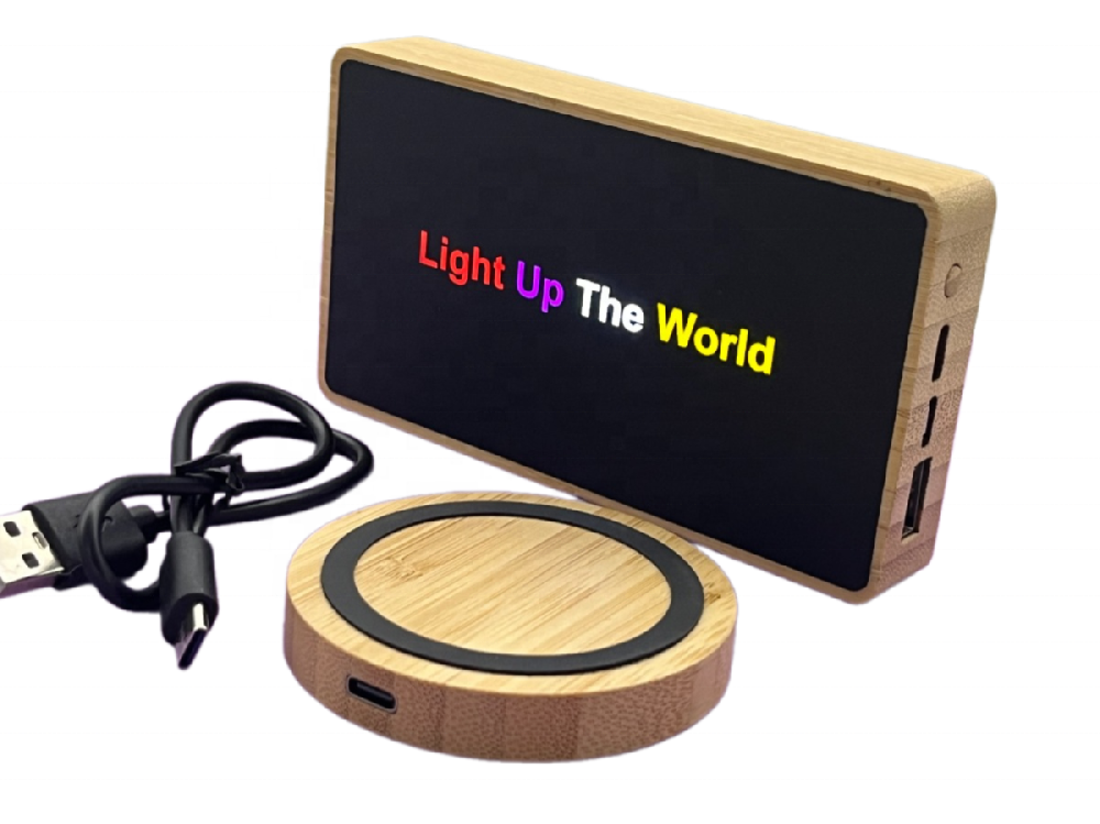 Wood cover power bank